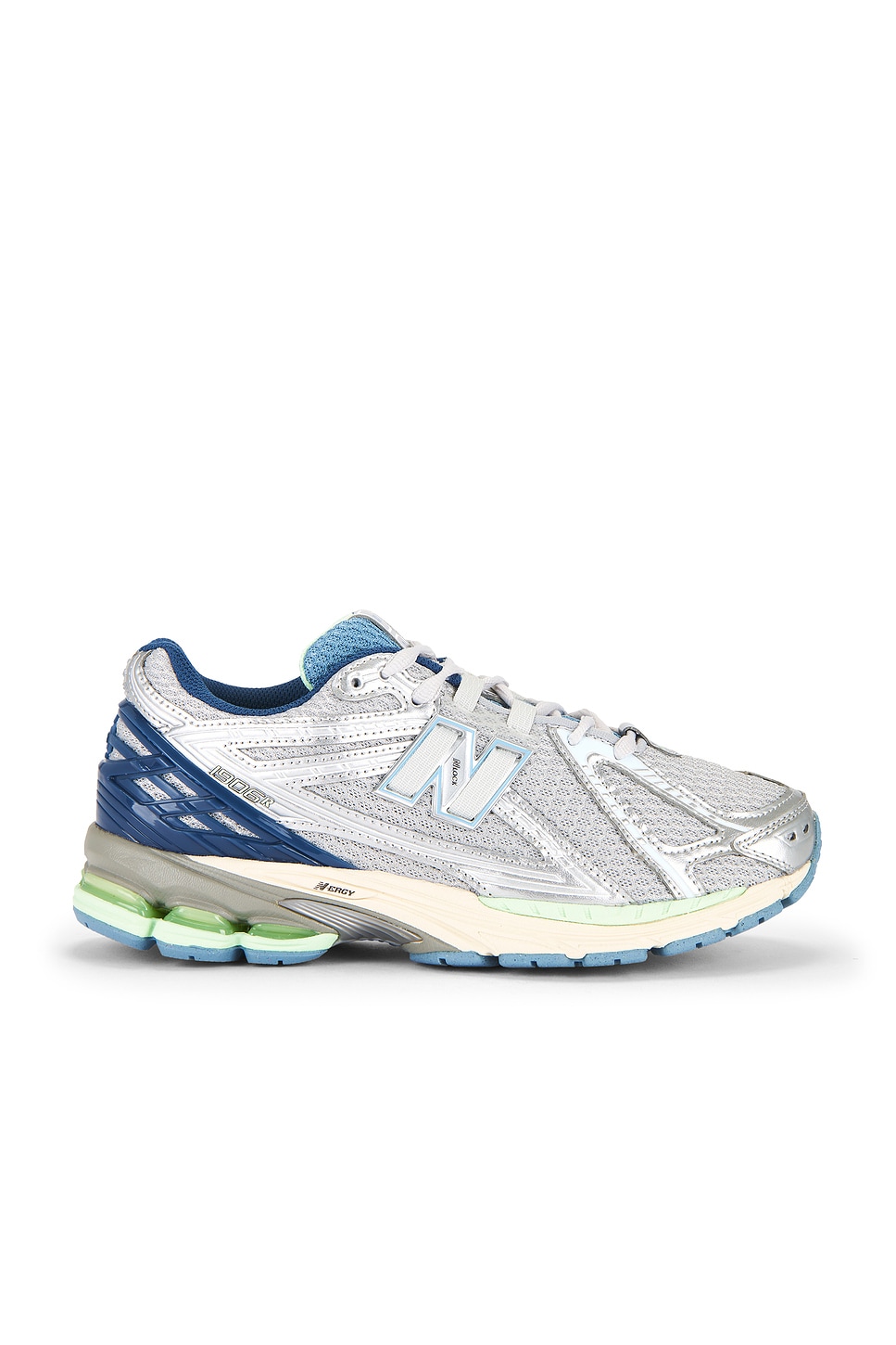 Image 1 of New Balance 1906r Sneaker in Silver Metallic & Lab Green