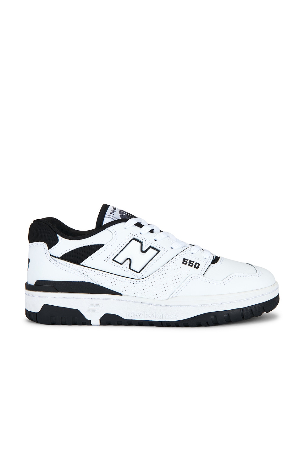 Image 1 of New Balance 550 Sneaker in White & Black