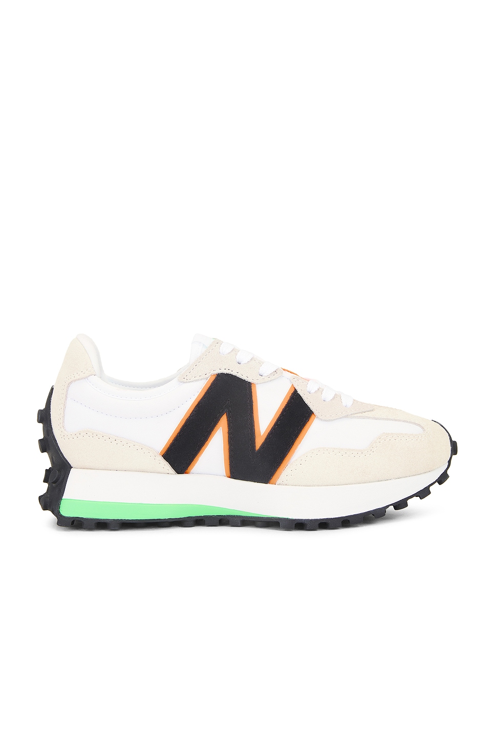Image 1 of New Balance 327 Sneaker in Lime Leaf & Hot Mango
