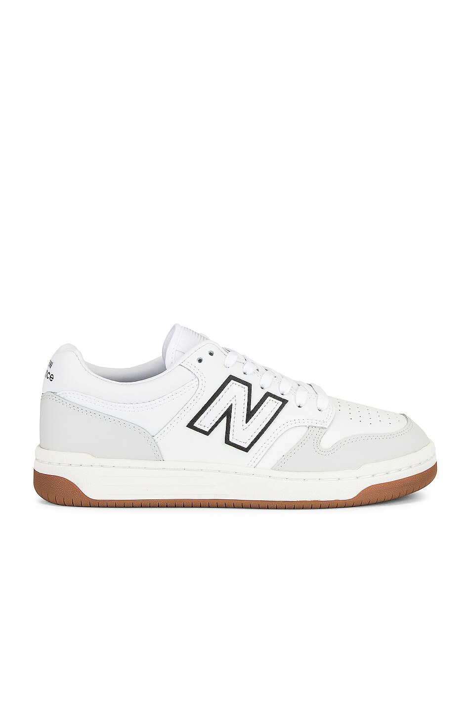 Image 1 of New Balance BB480 Sneakers in White & Summer Fog