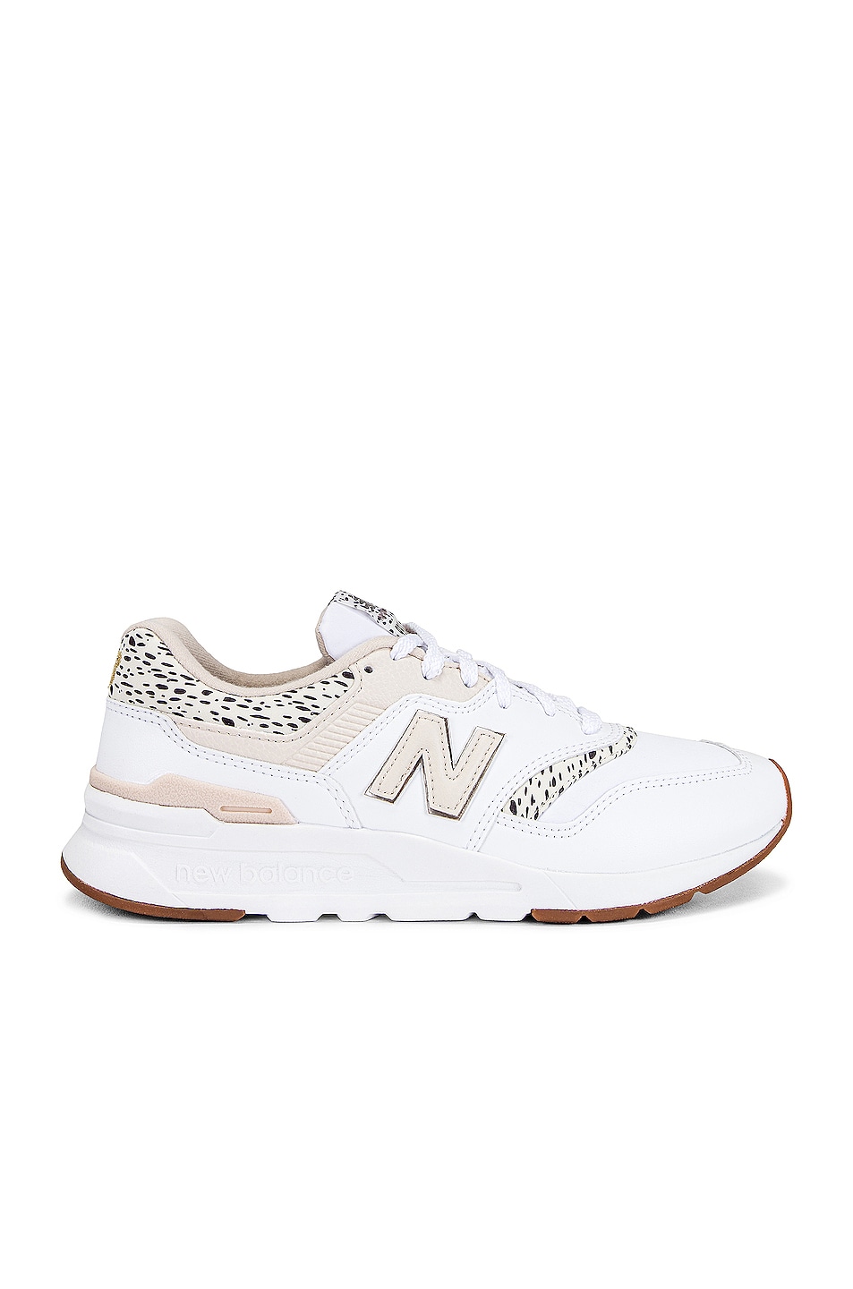Image 1 of New Balance 997 Sneakers in White & Calm Taupe