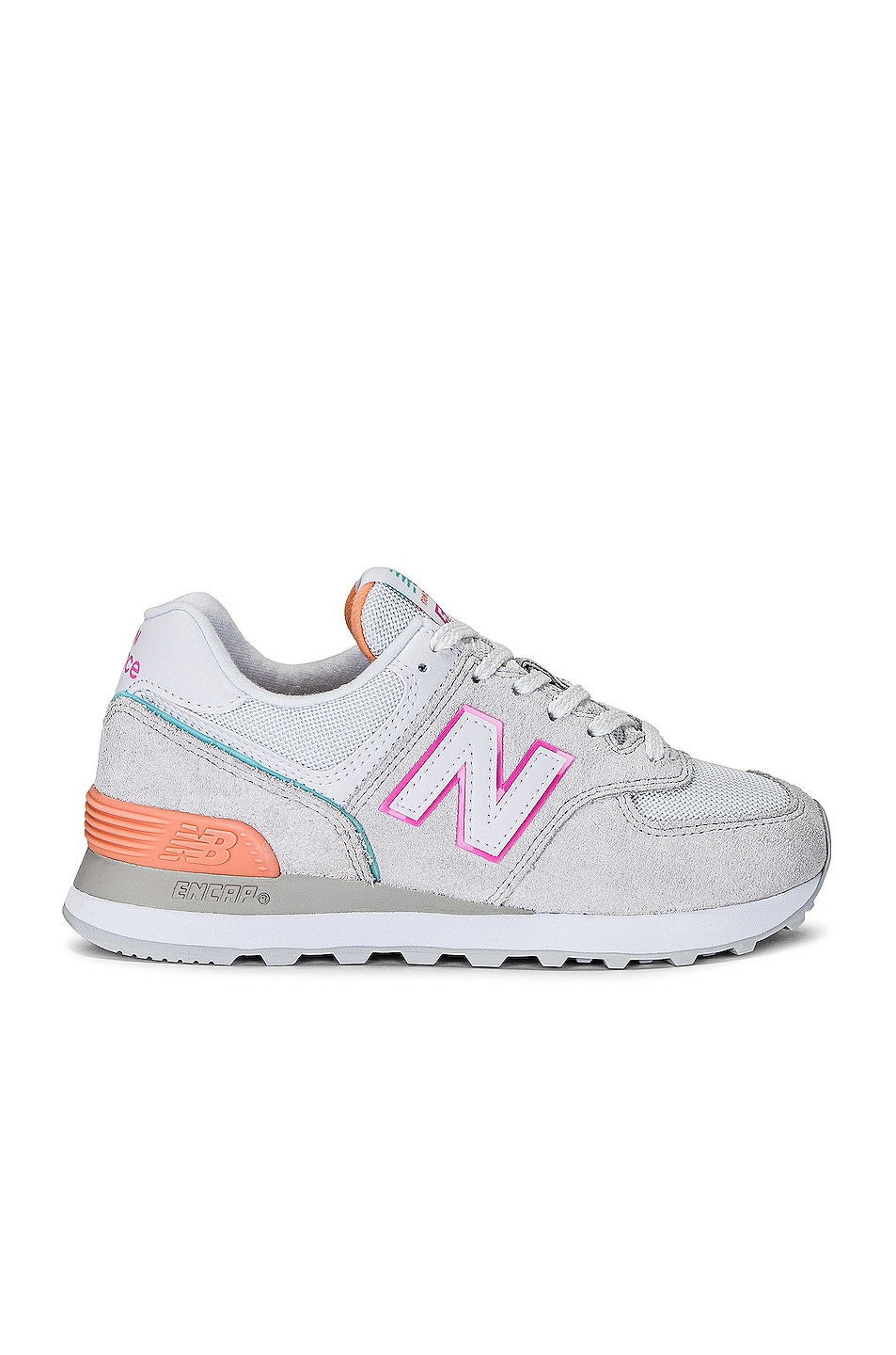 Image 1 of New Balance 574v2 Sneakers in Nimbus Cloud & Peach Glaze
