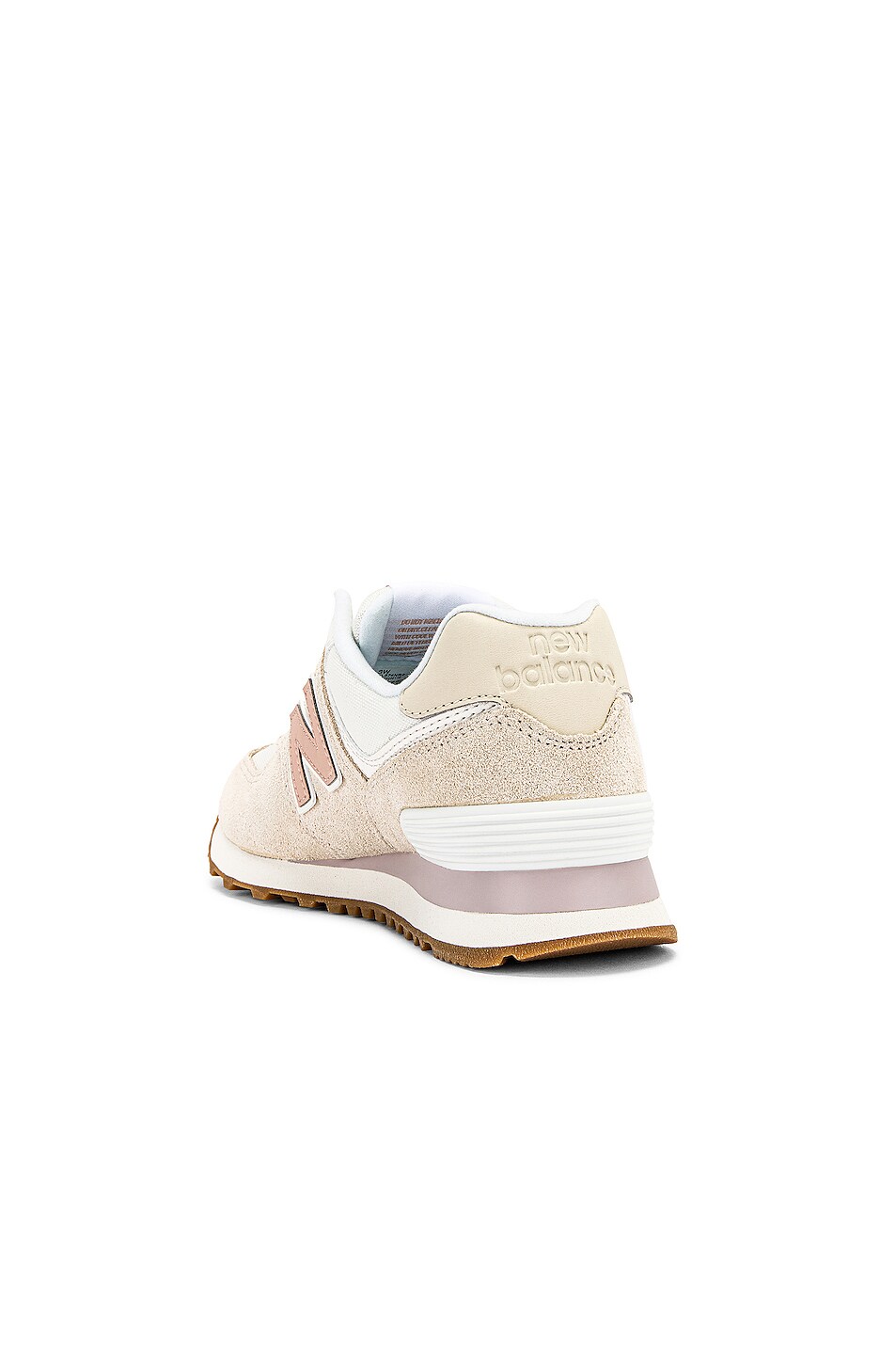 New Balance 574 Sneakers in Sea Salt & Rose Water Suede FWRD