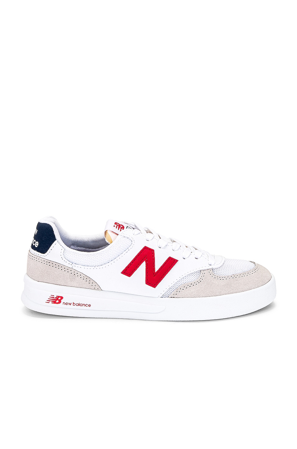 Image 1 of New Balance CT300V3 Sneakers in White & Red