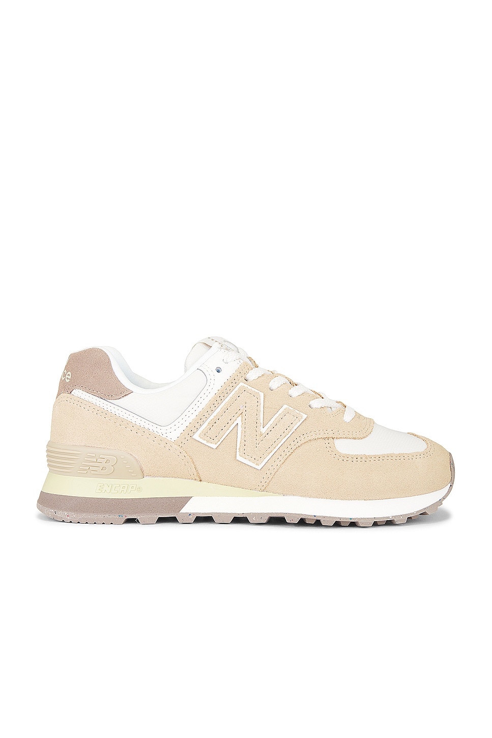 Image 1 of New Balance 574 Sneakers in Bone & White