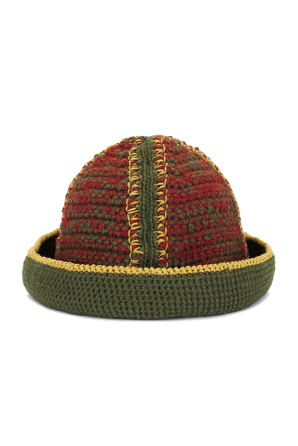 Hand Crochet Bucket Hat in Olive