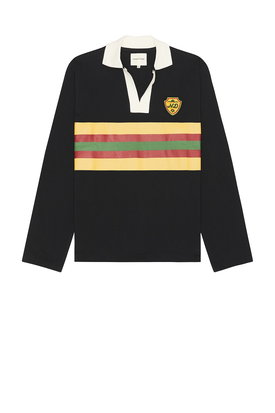 Image 1 of Nicholas Daley Striped Rugby in Black