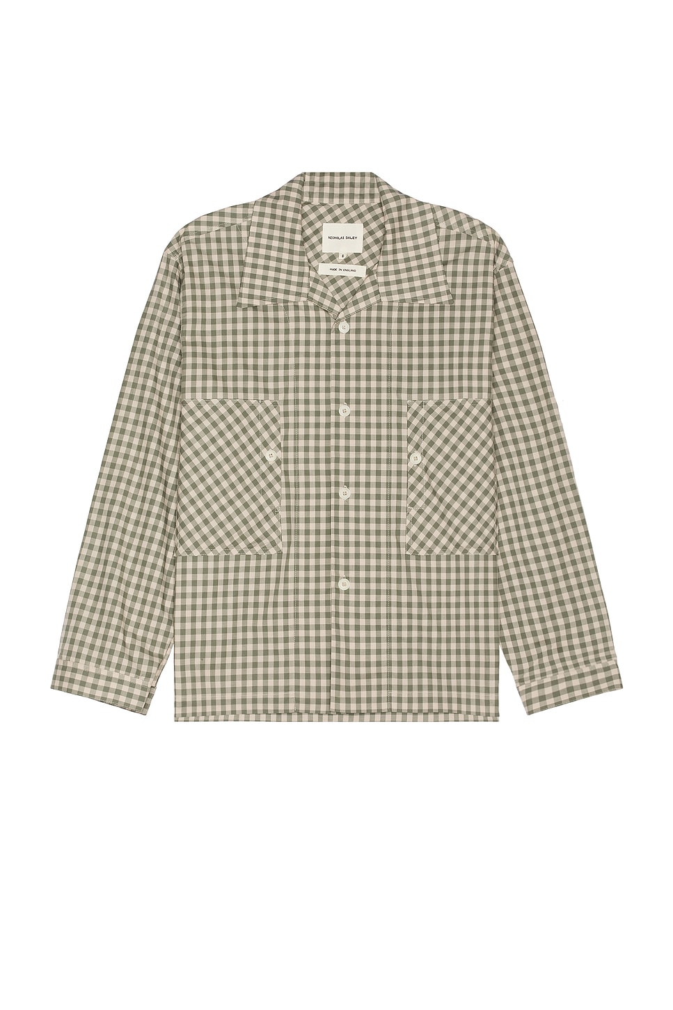 Image 1 of Nicholas Daley Classic Two Pocket Shirt in Green