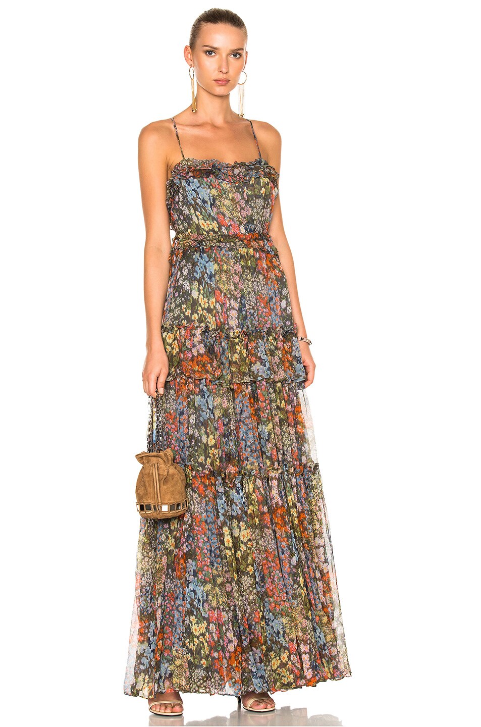 Image 1 of Needle & Thread Flowerbed Maxi Dress in Multi