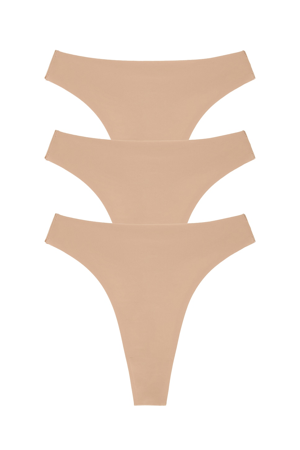 Base High Thong 3-pack in Nude