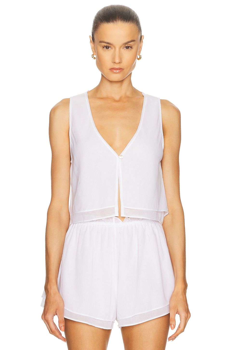 Island Tank Top in White