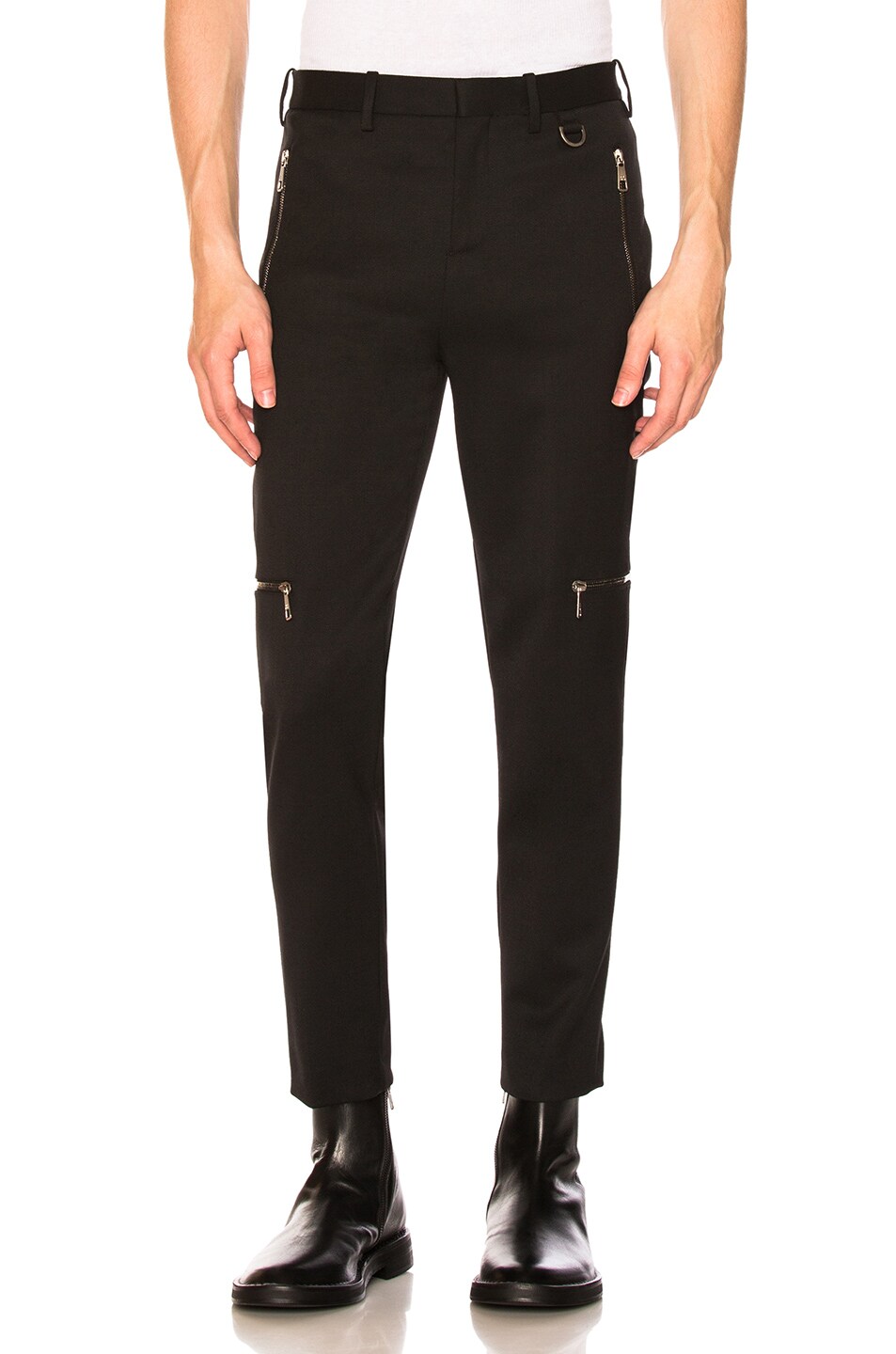 Image 1 of Neil Barrett Multi Zip Super Skinny Trousers in Black