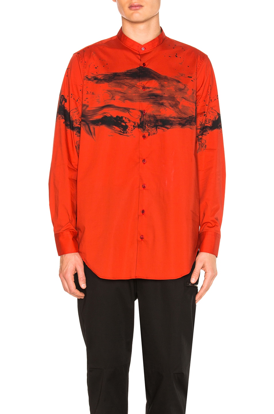 Image 1 of Neil Barrett Stand Collar Shirt in Red