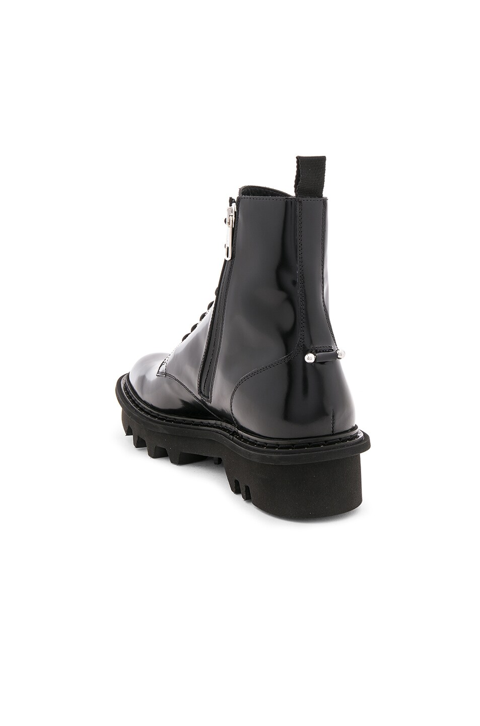 NEIL BARRETT Pierced Punk Embellished Leather Boots in Black | ModeSens