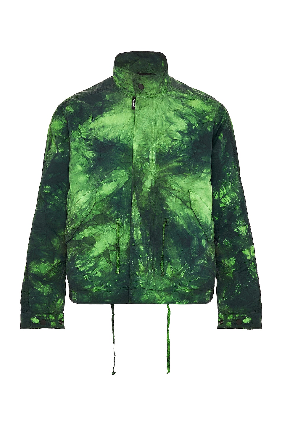 Image 1 of NemeN Kane Tie Dye Cropped Jacket in Leaf Green Tie Dye