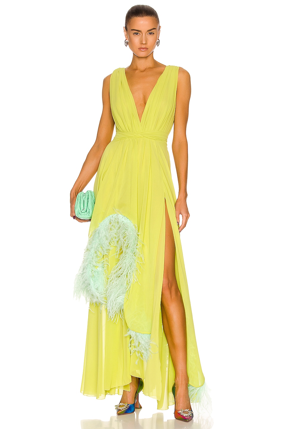 Image 1 of NERVI Hutton Dress in Yellow Acid