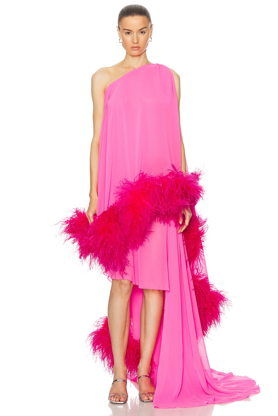 Image 1 of NERVI Chic Dress in Hot Pink