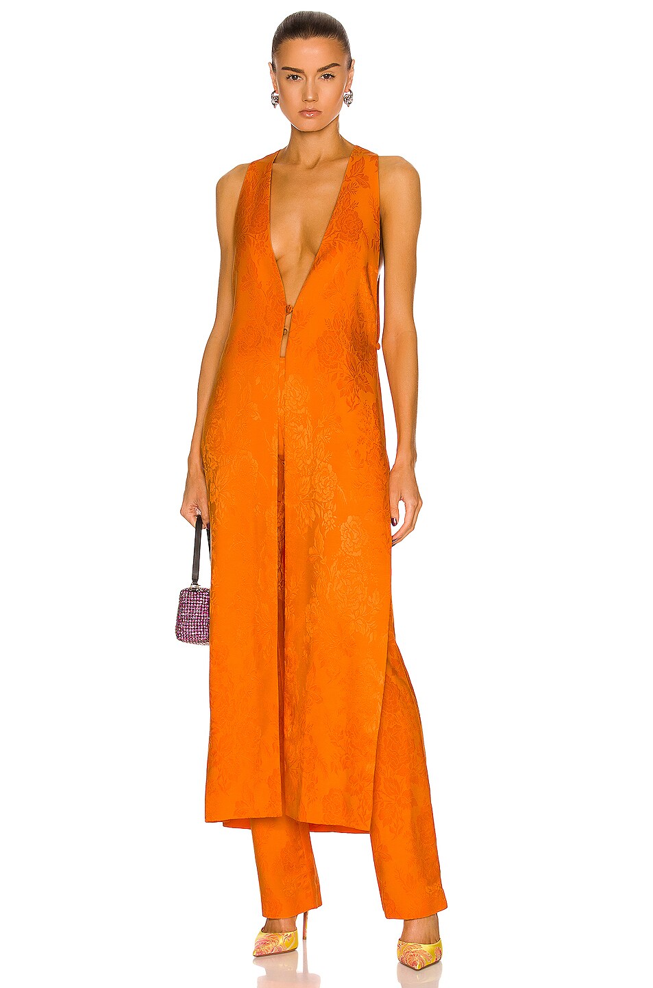 Image 1 of NERVI Serena Waistcoat in Orange