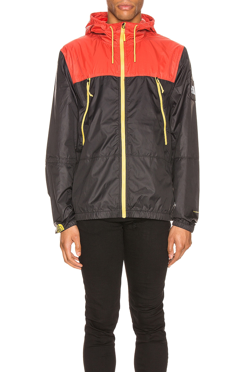 Image 1 of The North Face Black Box M 1990 Seasonal Mountain Jacket in TNF Black & Sunbaked Red