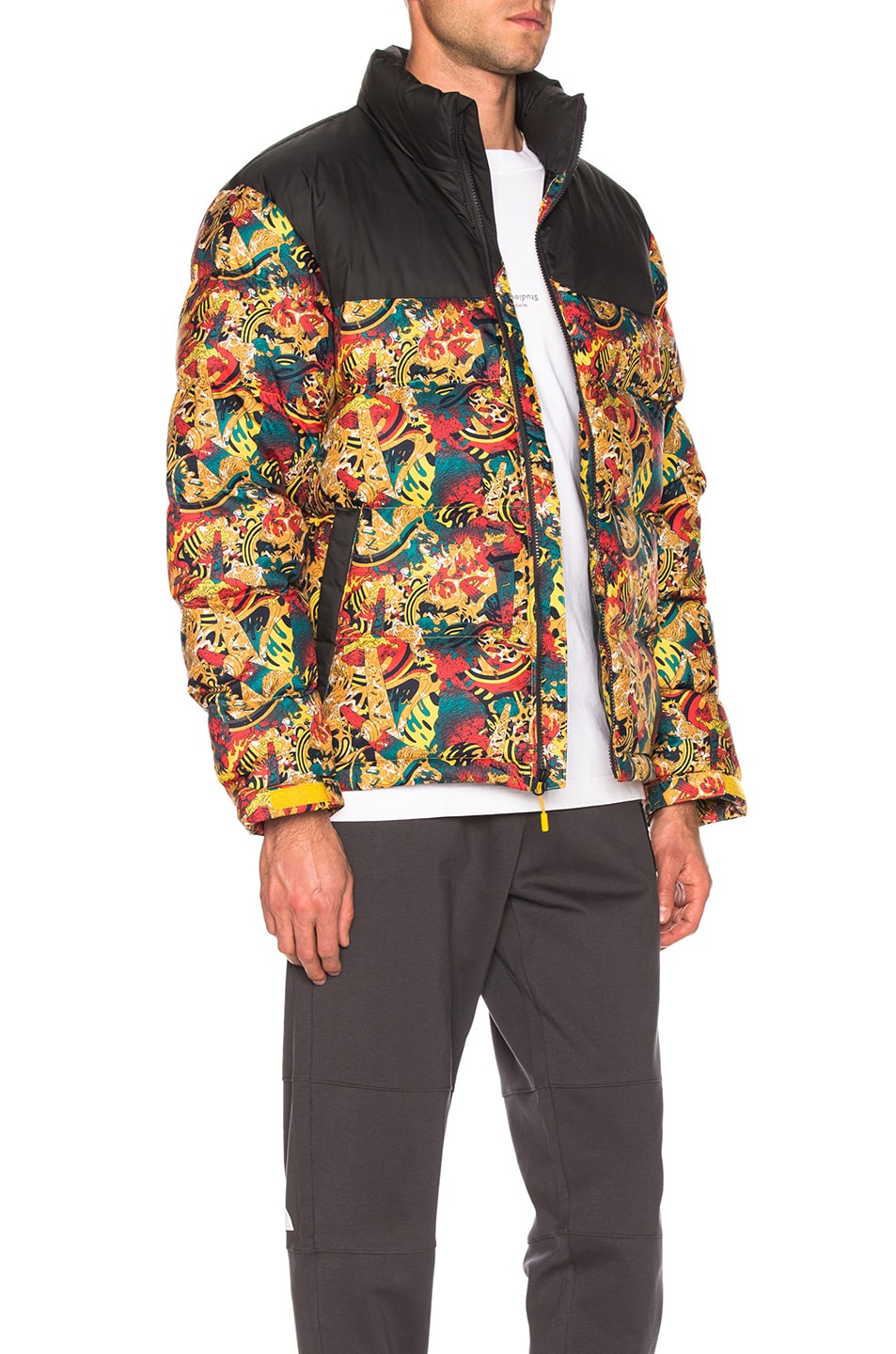the north face leopard yellow genesis print