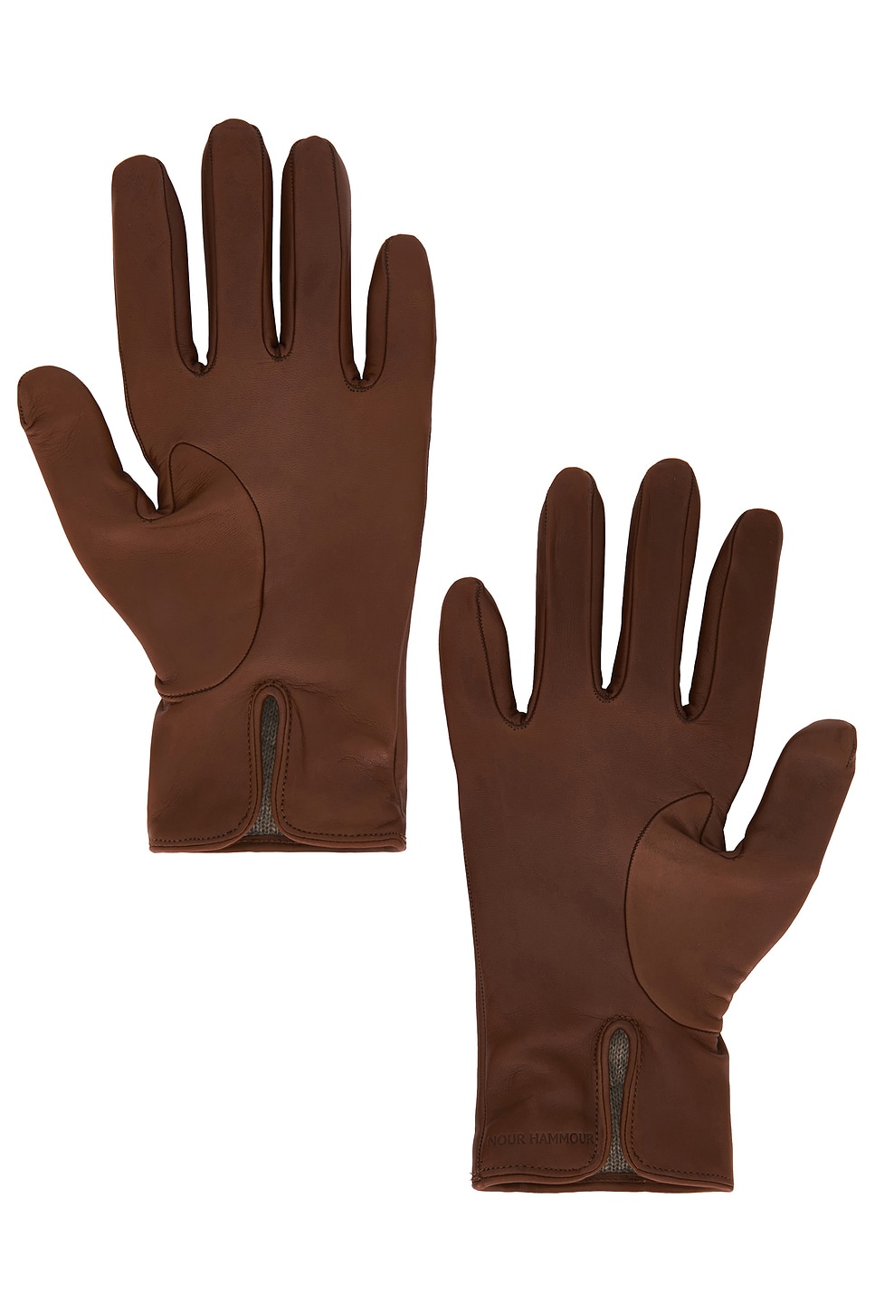 Nour Hammour Short Gloves In Brown