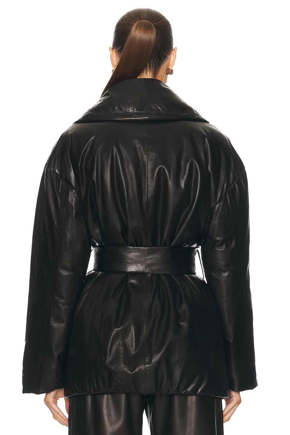 Cora Leather Puffer Jacket - Thumbnail 4