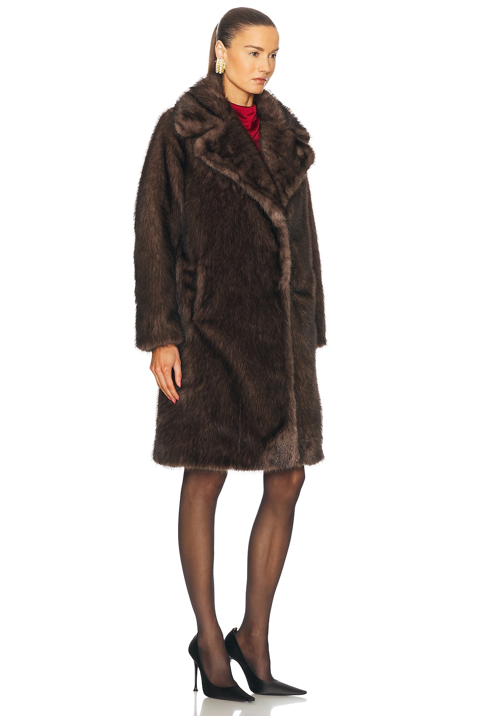 Evita Faux Fur Coat - Thumbnail 4