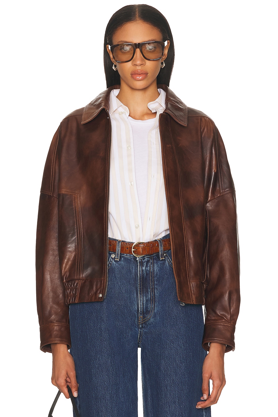 Image 1 of NOUR HAMMOUR for FWRD Dalma Jacket in Vintage Camel