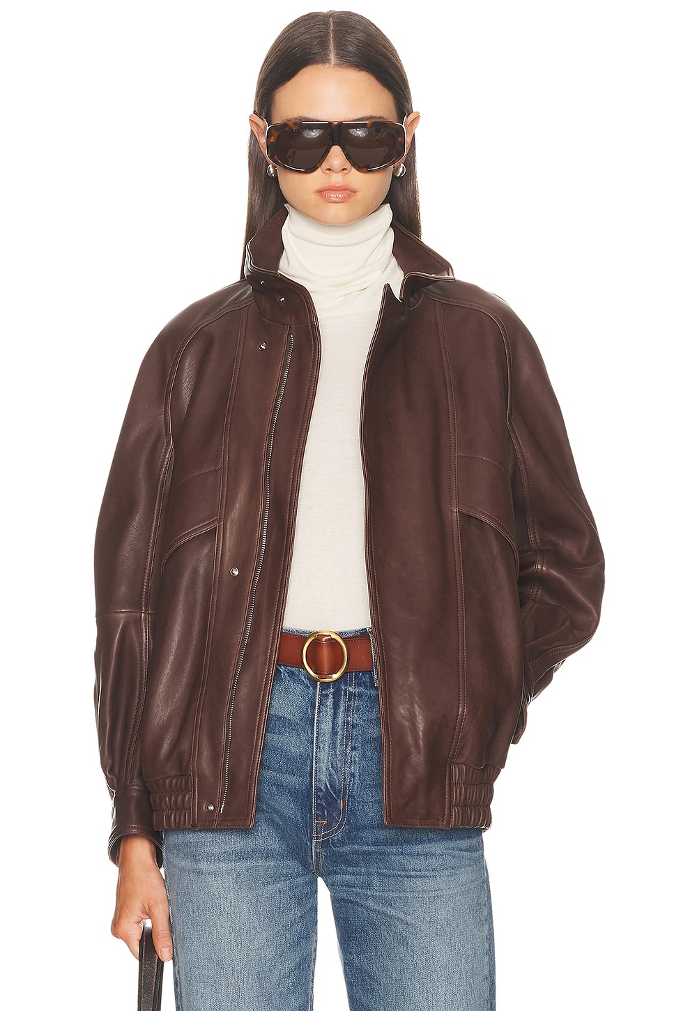 Image 1 of NOUR HAMMOUR Ariste Jacket in Rich Brown