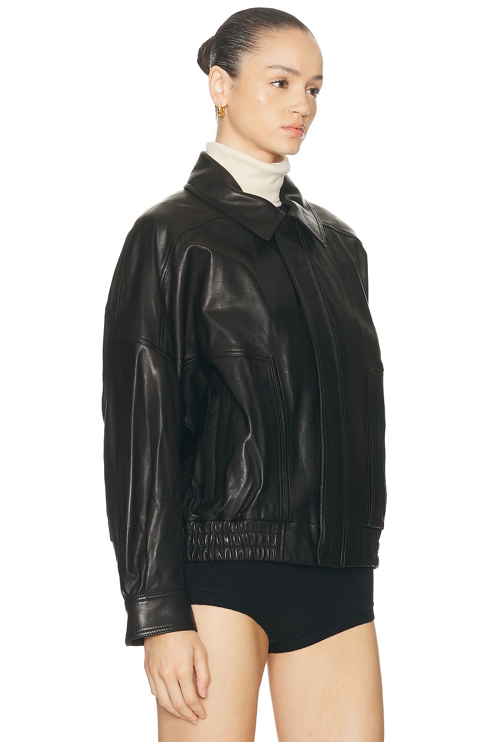 NOUR HAMMOUR Dalma Leather Jacket thumbnail
