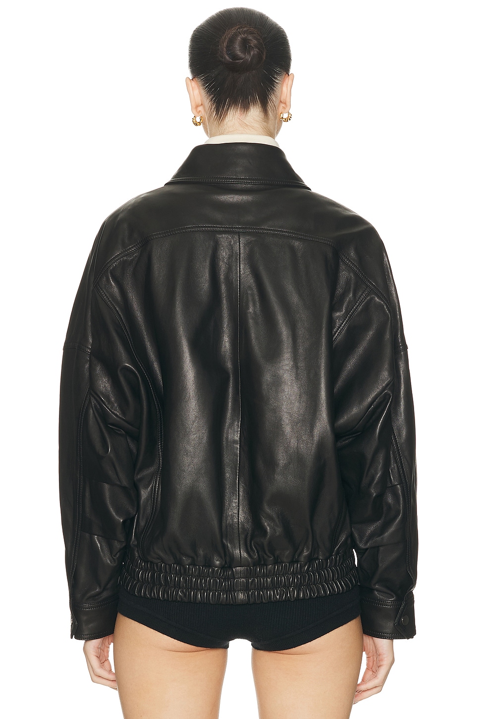 NOUR HAMMOUR Dalma Leather Jacket thumbnail