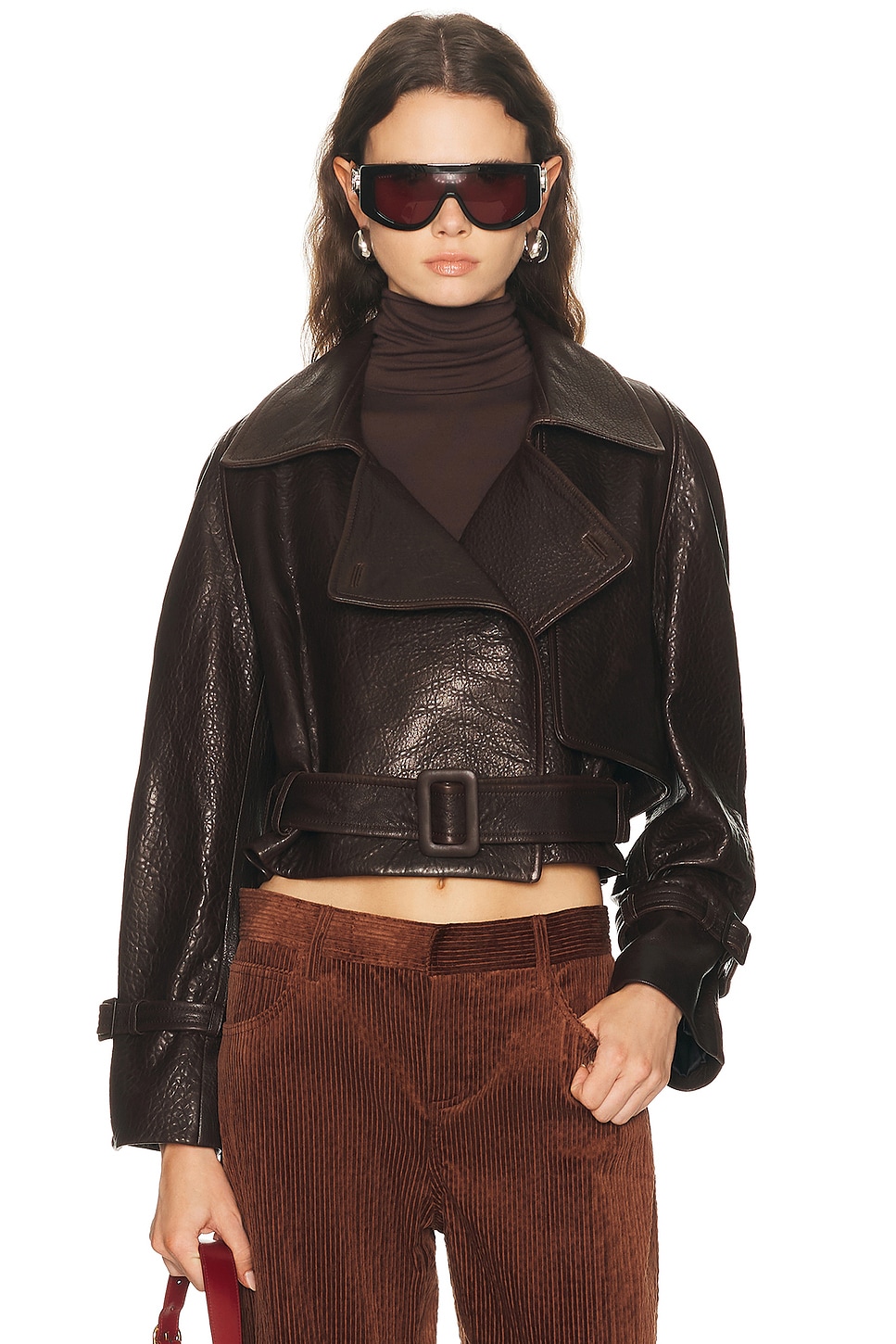 Image 1 of NOUR HAMMOUR Hatti Jacket in Rich Brown