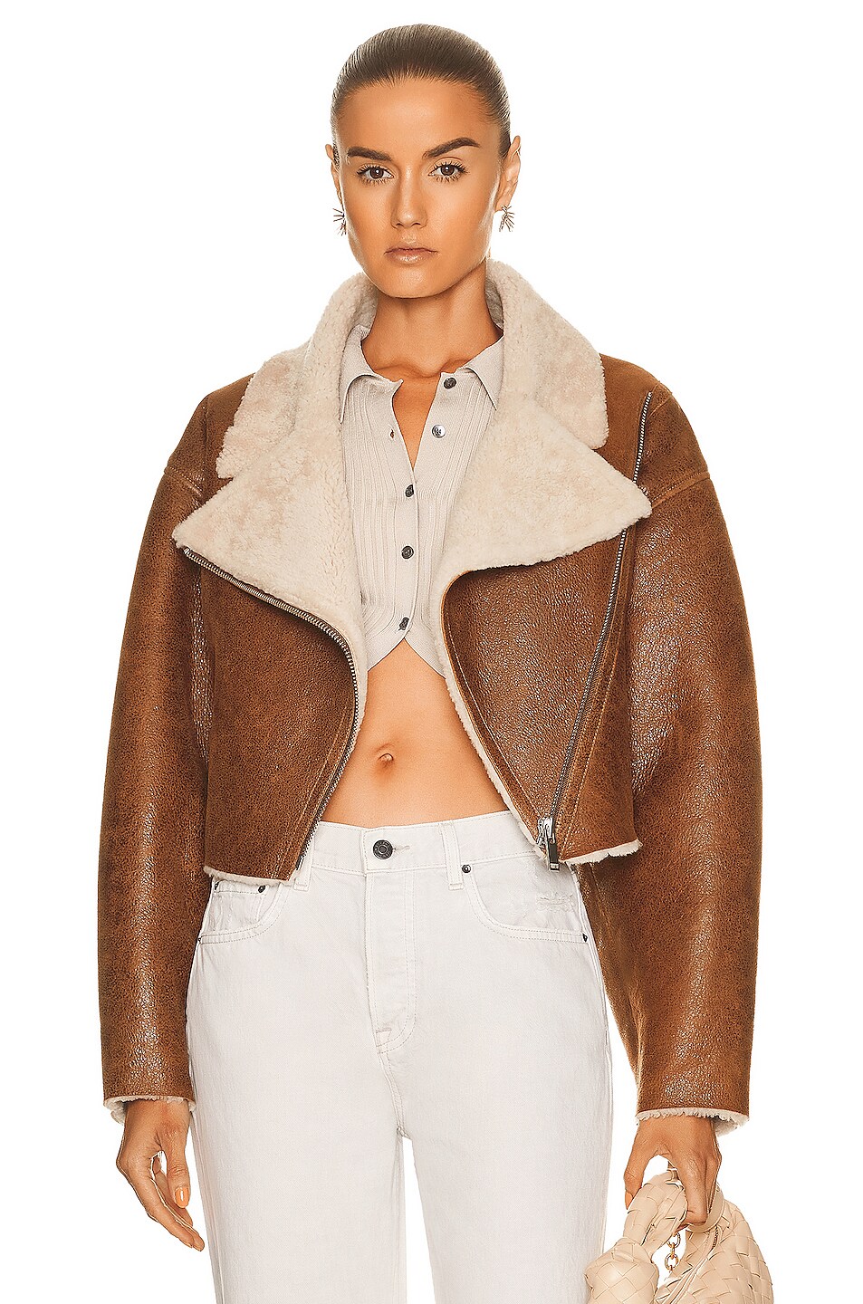 Image 1 of NOUR HAMMOUR Colorado Coat in Camel & Ivory