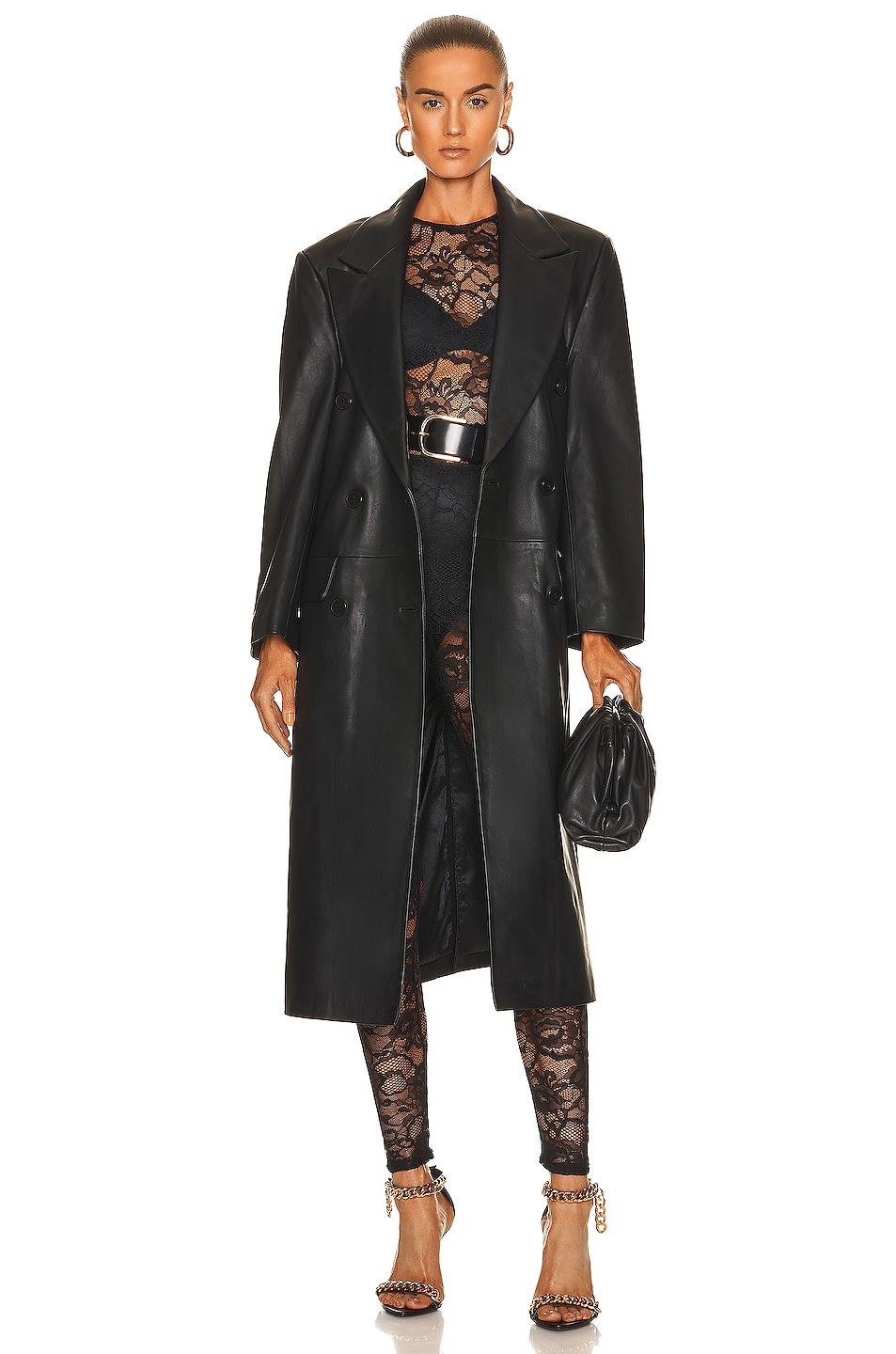 Image 1 of NOUR HAMMOUR Nell Coat in Black