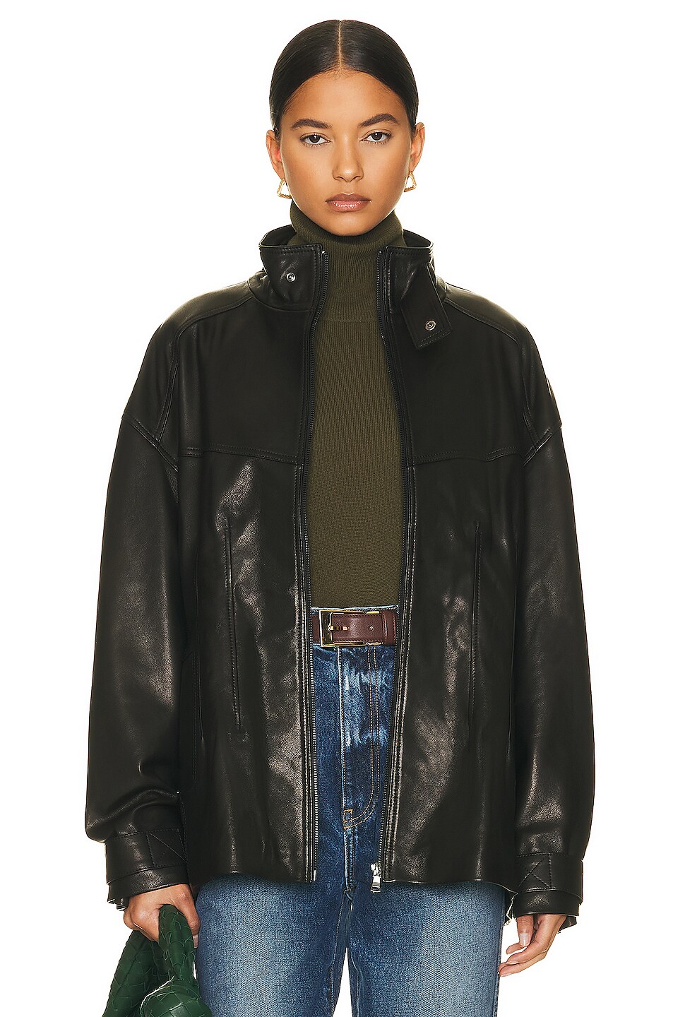 Image 1 of NOUR HAMMOUR Rue Jacket in Black