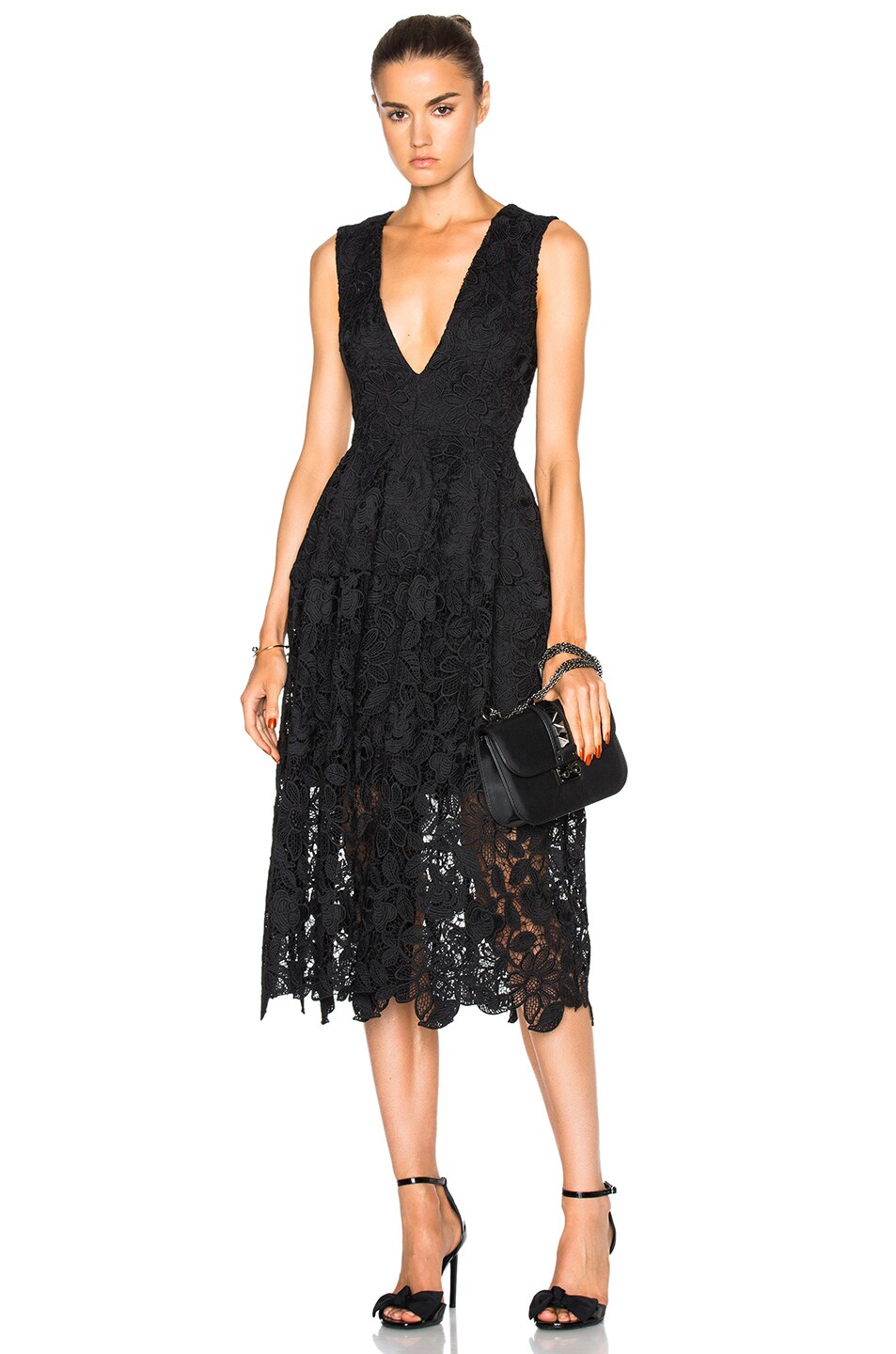 Image 1 of NICHOLAS Wallpaper Ball Dress in Black