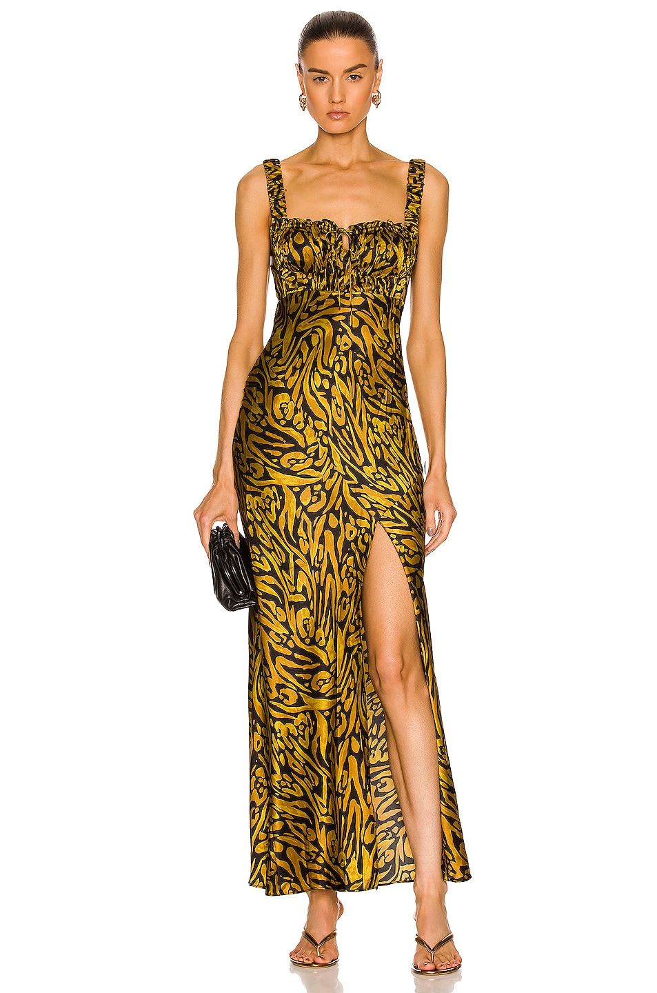 Image 1 of NICHOLAS Nina Dress in Abstract Leopard Seaweed