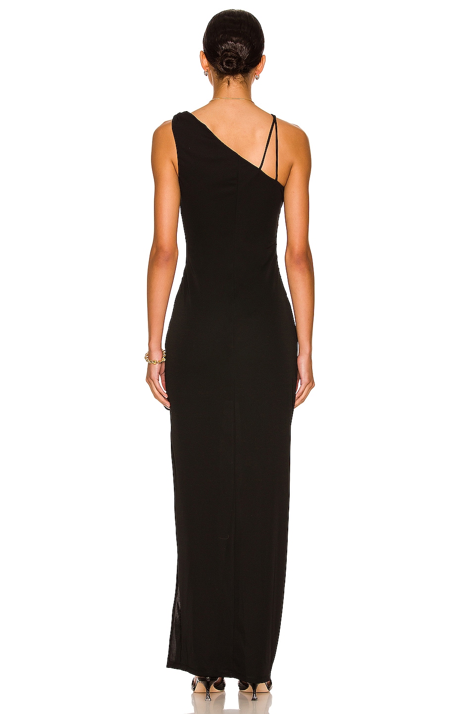 NICHOLAS Prisha One Shoulder Gown in Black | FWRD