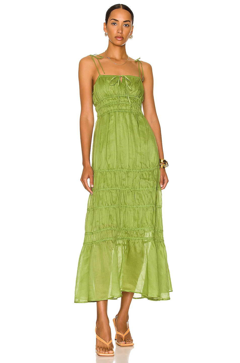 Image 1 of NICHOLAS Halia Dress in Stem Green