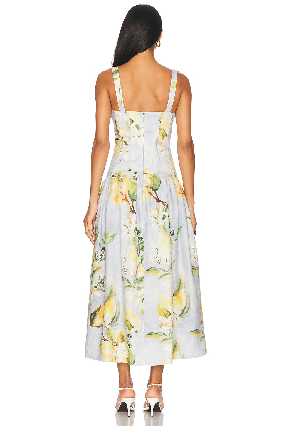 Makenna Drop Waist Corset Midi Dress