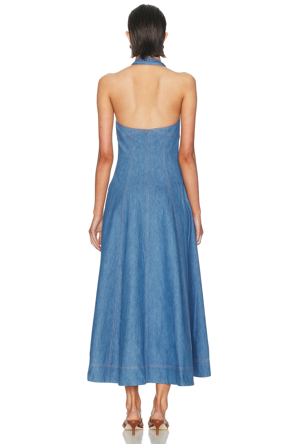 NICHOLAS Elsa Halter Zip Front Maxi Dress | Thumbnail 3 NICHOLAS Elsa Halter Zip Front Maxi Dress | Thumbnail 3