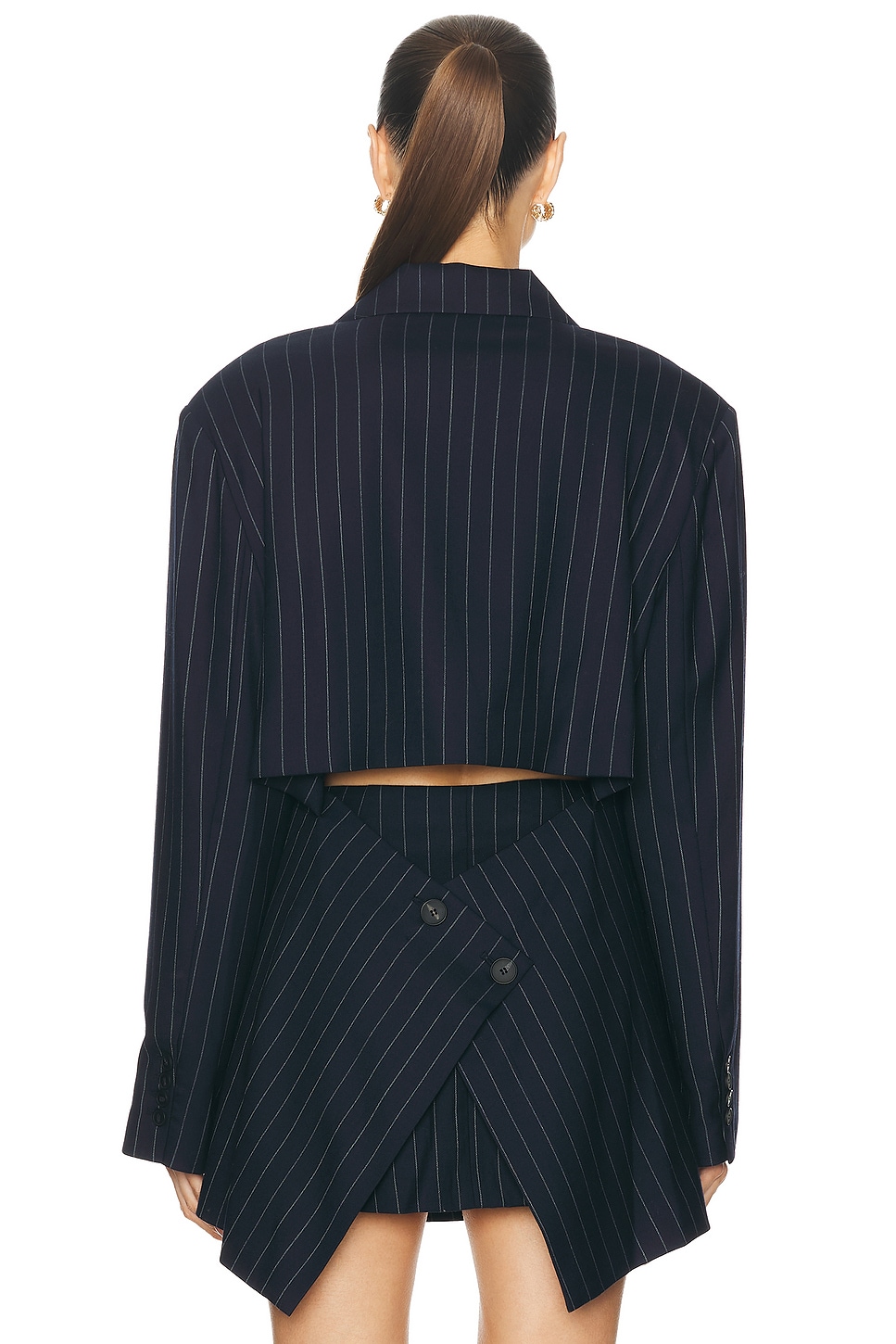 Image 3 of NICHOLAS Nadia Open Back Split Blazer in Navy