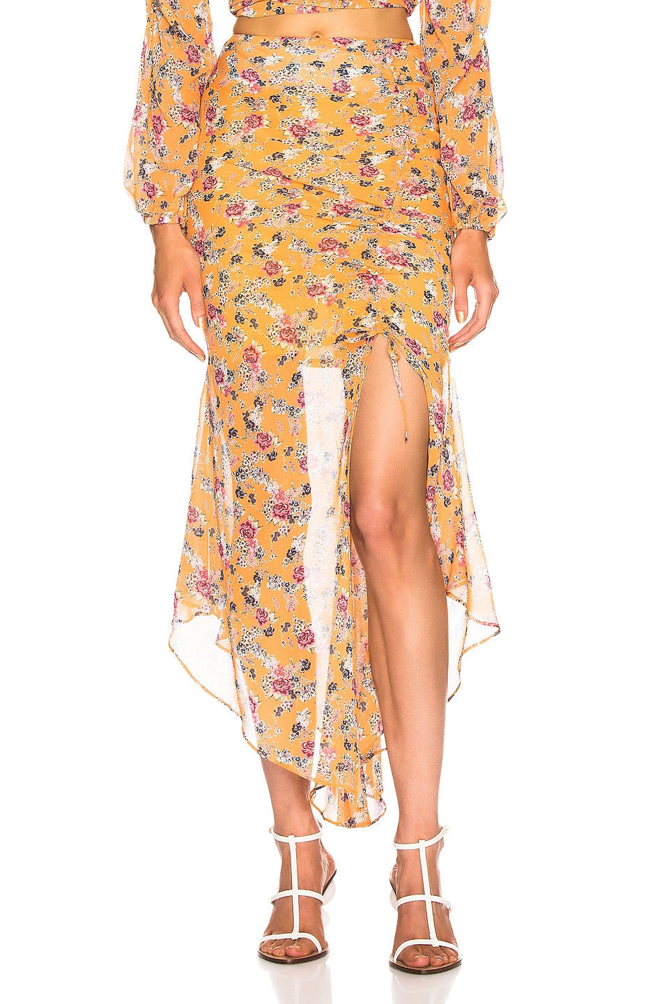 Image 1 of NICHOLAS Drawstring Skirt in Honey Multi