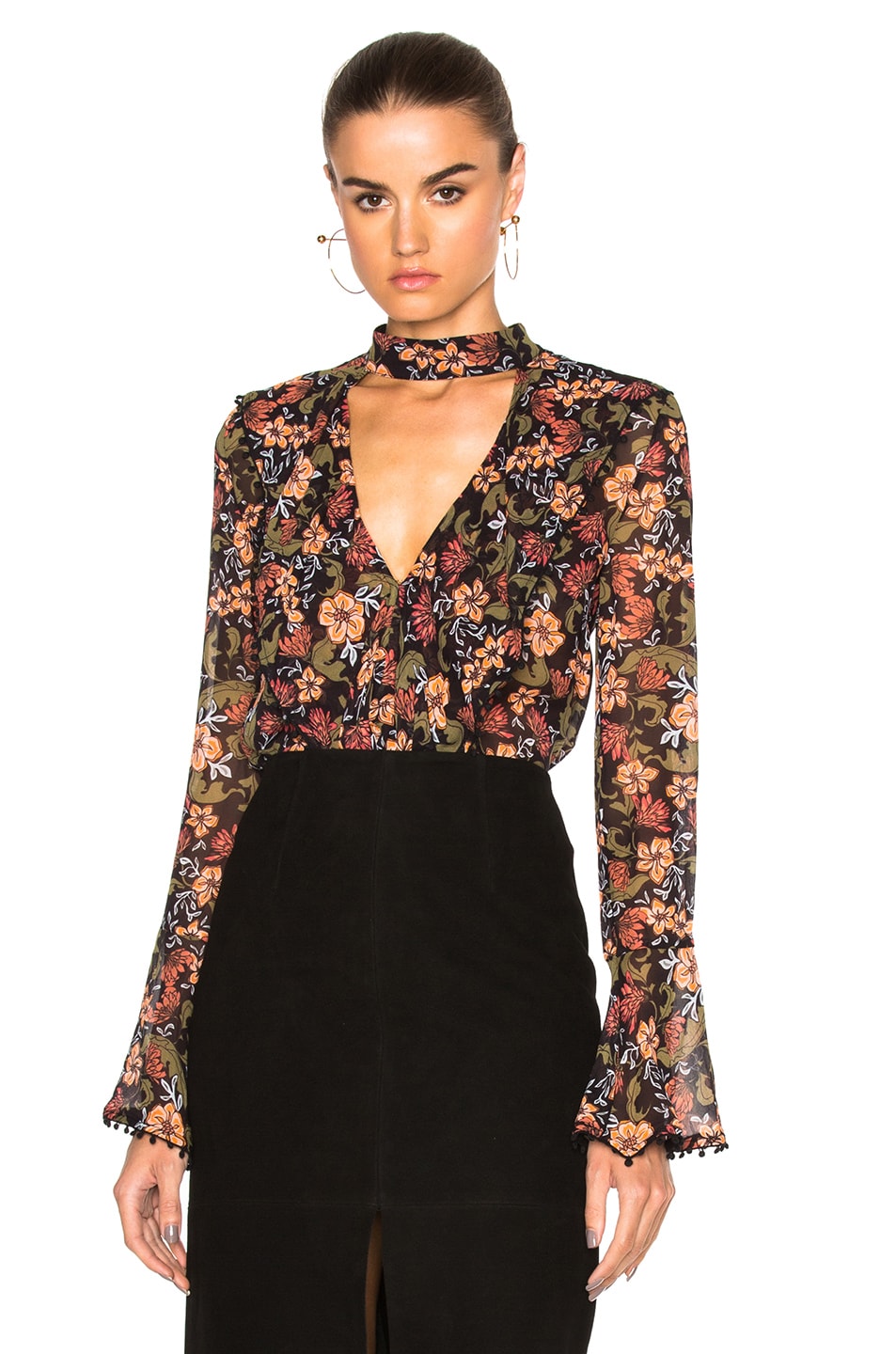 Image 1 of NICHOLAS Frill Top in Black