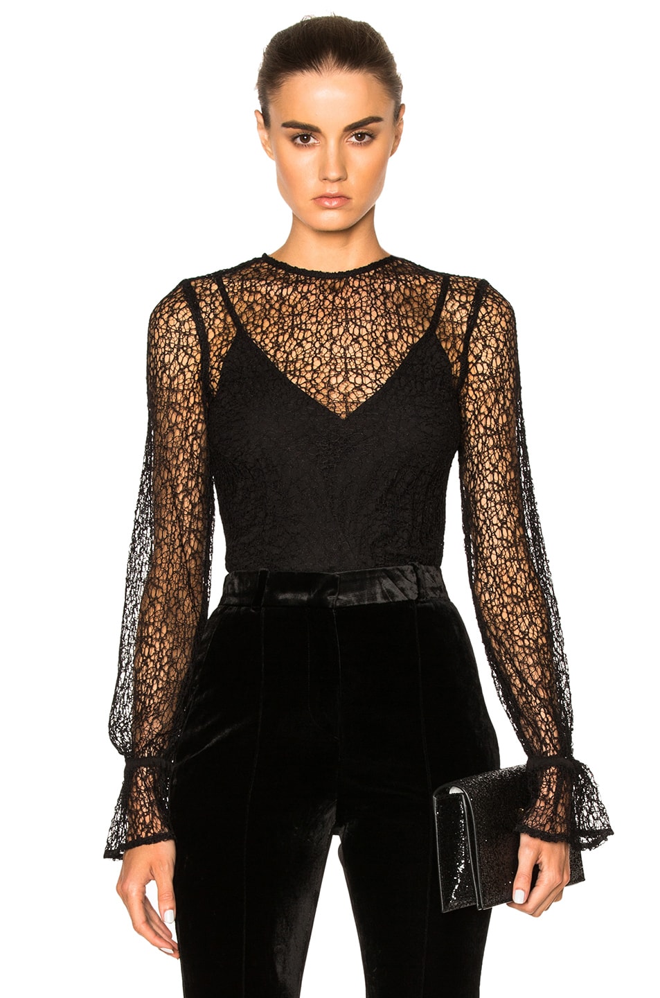 Image 1 of NICHOLAS Web Lace Top in Black