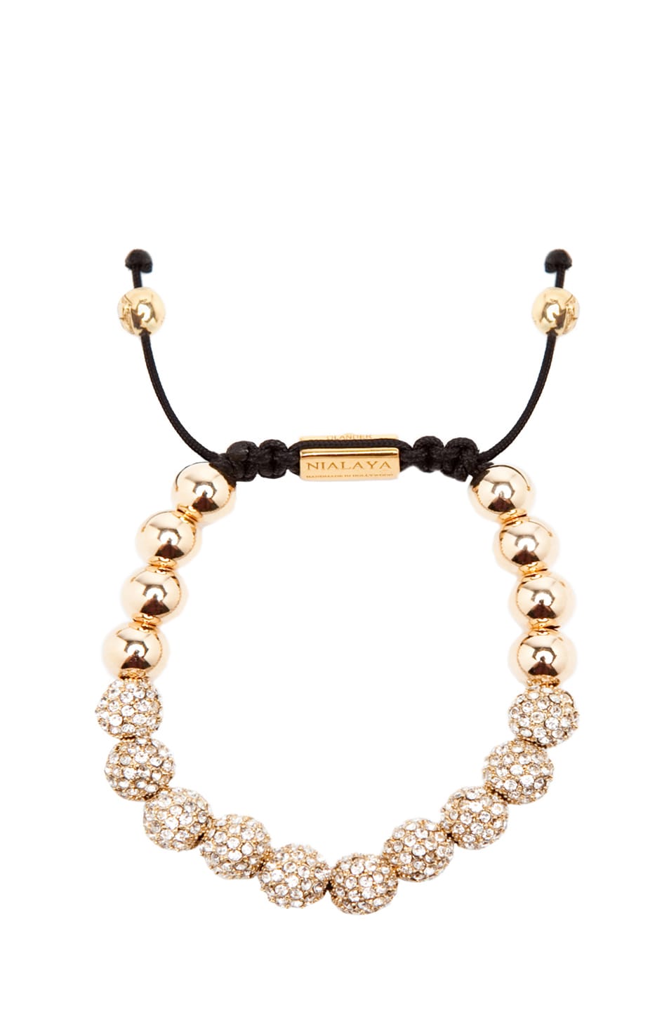Image 1 of Nialaya Crystal Bracelet in Gold
