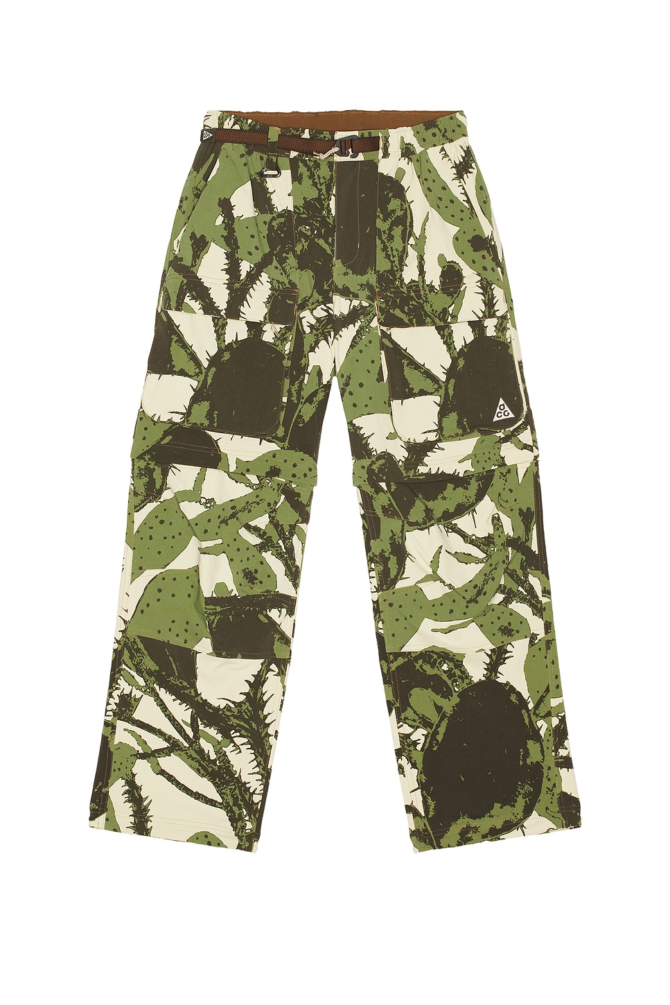 Image 1 of Nike Acg Smth Summit Cargo Zip Pant in Light Khaki, Mosswood Brown, & Summit White