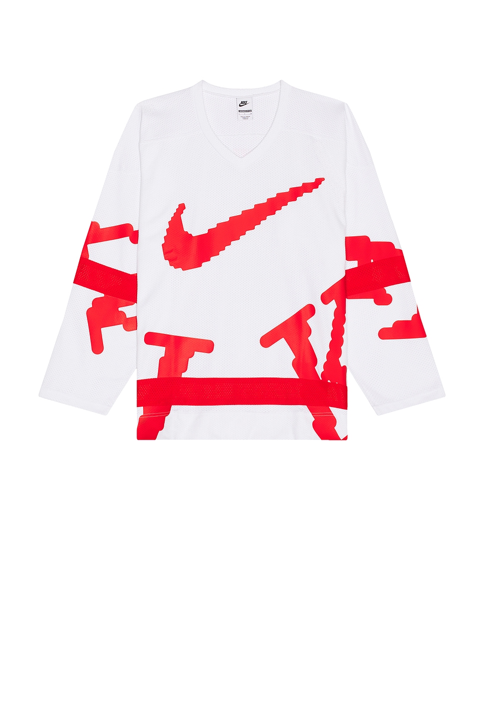 Image 1 of Nike Club Hockey Neo Varsity Jersey in White & University Red