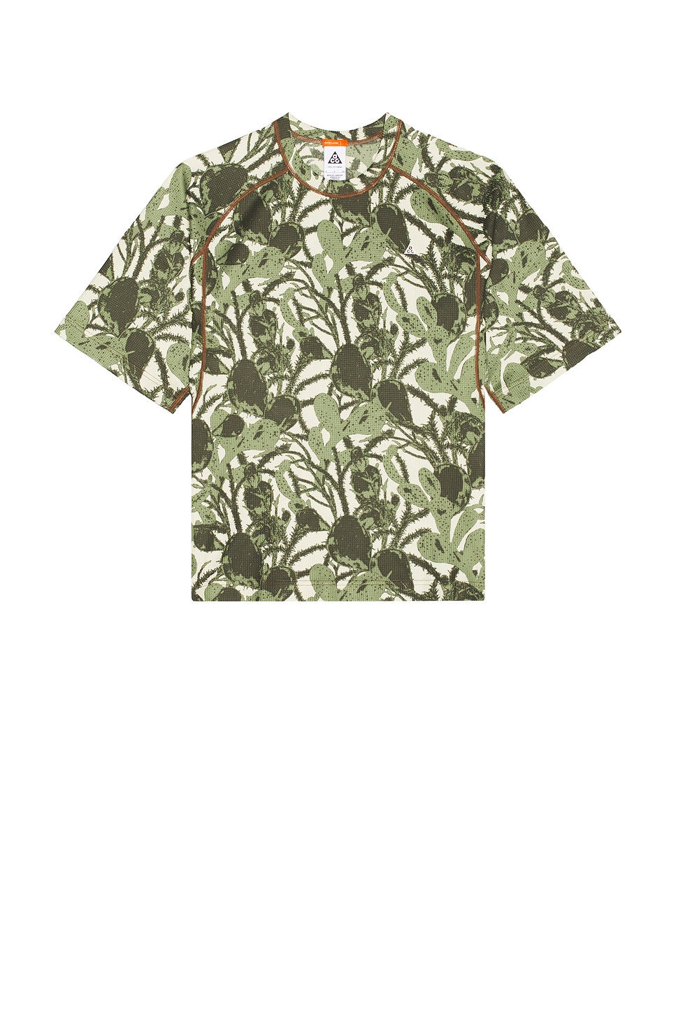 Image 1 of Nike Acg Chinati Short Sleeve Shirt in Light Khaki, Cargo Khaki, & Summit White