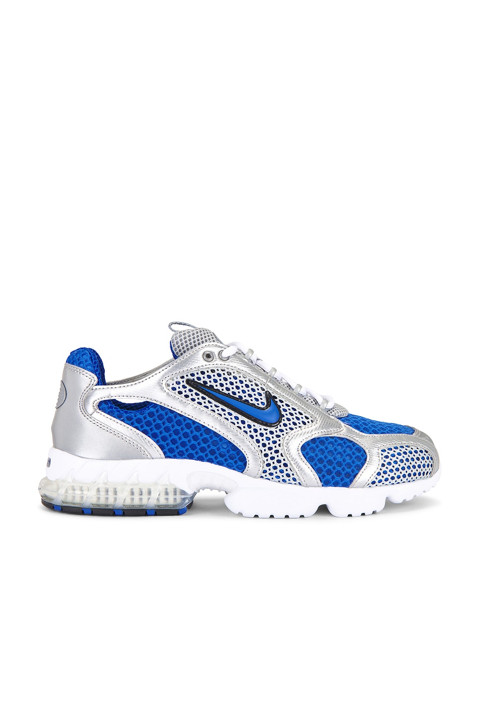 Image 1 of Nike Nike Air Zoom Spiridon Cage 2 in Metallic Silver & Varsity Royal